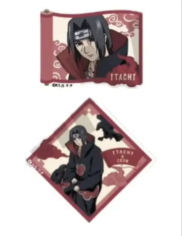 NARUTO 아크릴 키링 한숨 돌리기 우치하 이타치 2종 세트 카드 포함