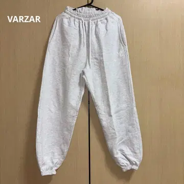 VZ VARZAR 로고 조거 팬츠 스웨트 팬츠 라이트 그레이