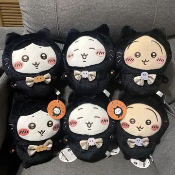 치이카와 검은 고양이 봉제 인형 전 3종 빅 마스코트 세트 할로윈