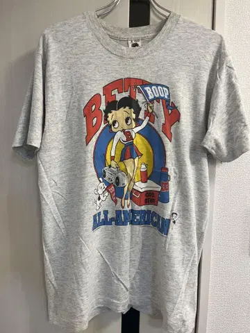 90s betty boop 티셔츠 M 사이즈 그레이