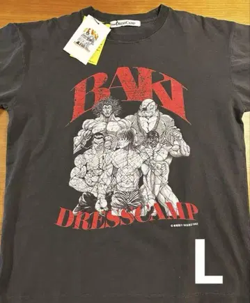 [ 미사용 ] 바키 dress camp T셔츠 바키 애니메이션T셔츠