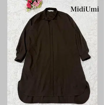 [새상품급] MidiUmi 셔츠 원피스 롱 히요쿠지타테 오버 사이즈 F