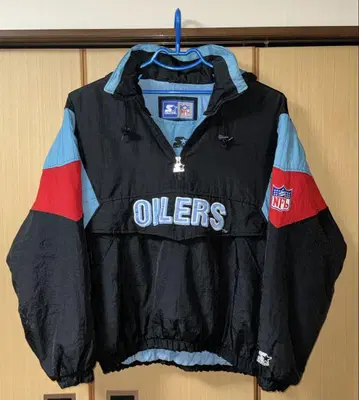 새상품급! 스타터 NFL 휴스턴 오일러스 충전솜 나일론 자켓 블랙 L