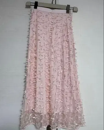 FURFUR 리본 재료 스커트 핑크