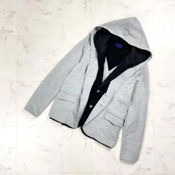 BEAMS 레이어드 스타일 후드 자켓 그레이 사이즈 L*HD1017