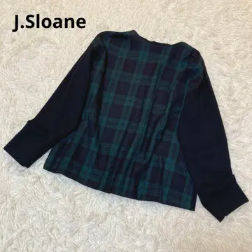 J.Sloane 제이슬로안 체크 블라우스 티셔츠 일본제
