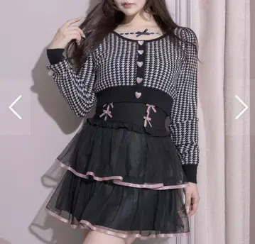 pium 도트 튤 프릴 캉캉 스커트 LIZLISA 앙크루즈