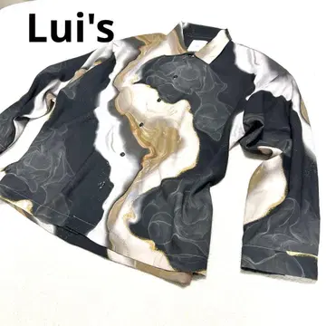레어 새상품급 Lui's 루이스 마블 패턴 그래픽 셔츠 긴팔 올 패턴