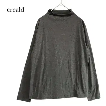 [creald/레쿠아르도] 긴팔 티셔츠 하이넥 스트레치 그레이