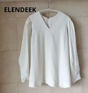 V넥 조젯 블라우스 ELENDEEK