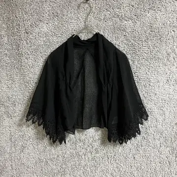 파티 볼레로 블랙 결혼식 경사 드레스 겉옷 쉬폰 레이스 블랙