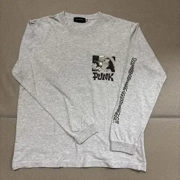 GOOD ROCK SPEED 그레이 긴팔 T셔츠 PUNK 디자인