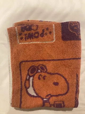 스누피 타월 오렌지