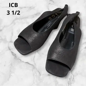 ICB 오픈토 디자인 블랙 슬링백 펌프스 23.5cm 블랙