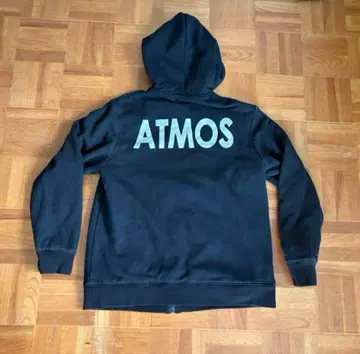 [ ATMOS ] 2way 리버서블 풀 집업 후드티/나일론 후드티 블랙