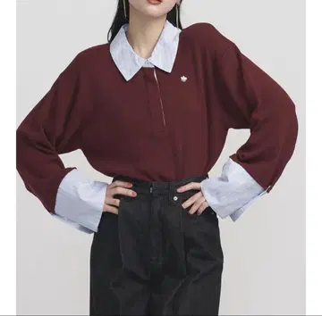 러그나문 [ POLO BCS 콜라보 ] 셔츠 칼라 커프스 니트 풀오버