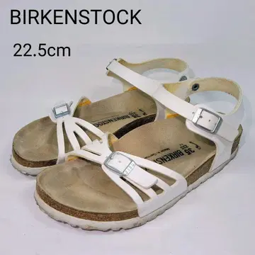 버켄스탁 발리 22.5cm 화이트 스트랩 샌들