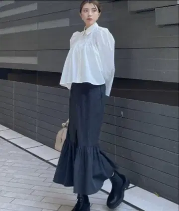 rienda 센터라인 슬릿 하이웨스트 머메이드 스커트