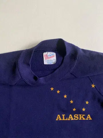 90s- hanes ALASKA raglan sweat usa