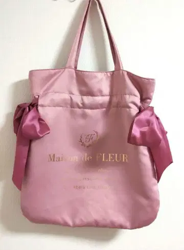 Maison de FLEUR 핑크 리본 토트백