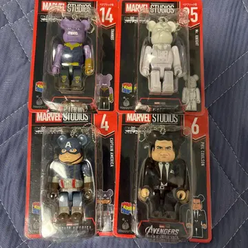 마블 스튜디오 큐브릭/베어브릭 4체 세트