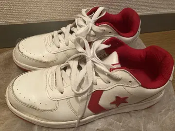 컨버스 Converse 프로 가죽 화이트 레드 신발 스니커즈