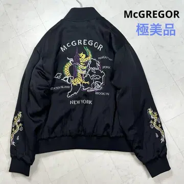컨디션 최상 McGREGOR 맥레거 [ L ] 수베니어 지퍼 블루종 블랙