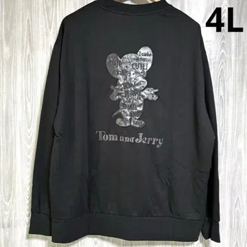 [ 새상품 4L ] 톰과 제리 인조 가죽 톰 실루엣 트레이닝복 빅 사이즈