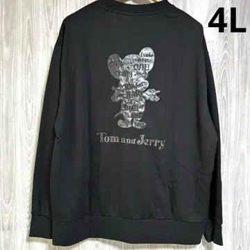 [ 새상품 4L ] 톰과 제리 인조 가죽 톰 실루엣 트레이닝복 빅 사이즈