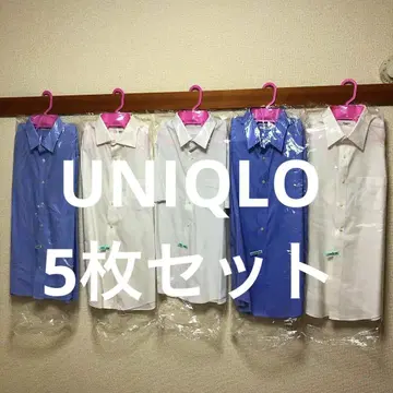 UNIQLO 슈퍼 논아이론 슬림핏 화이트 셔츠 5개 세트