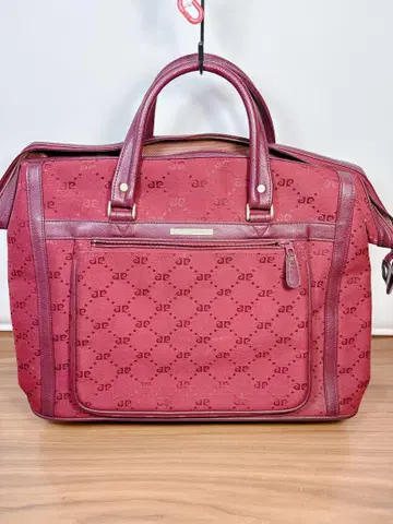 Pierre Cardin 버건디 보스턴 백