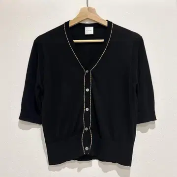 폴 스미스 우먼 파이핑 스트라이프 가디건