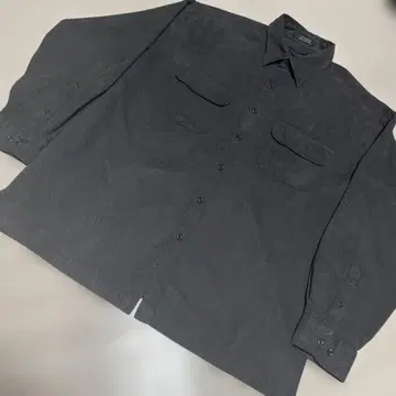 used 00'sVan Heusen 블랙 소프트 스웨이드 셔츠 박스 L