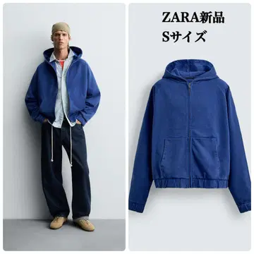 완판템 ZARA 박스핏 후디 S 택 포함 새상품 짙은 파랑