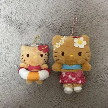 [ 새상품 ] 일광화상 키티 키링 봉제 인형 토코나츠 2개 세트