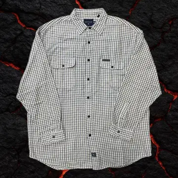 E4372 NAUTICA 체크 롱 슬리브 셔츠 XL