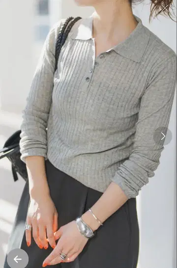 Spick & Span 시어 폴로 니트