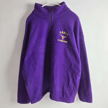 USA S&P APPAREL 자수 하프 지퍼 플리스 자켓 L 퍼플