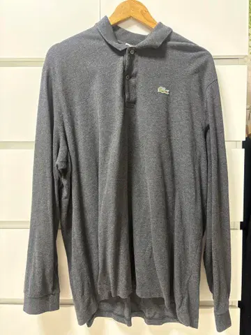 LACOSTE 그레이 긴팔 피케 셔츠
