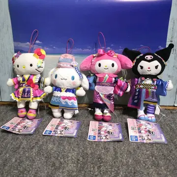 산리오 캐릭터즈 퓨로랜드 콜라보레이션 라이브 캐릭터 봉제 인형 전체
