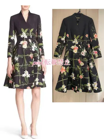아름다운 실루엣 ted baker 꽃무늬 플레어 코트