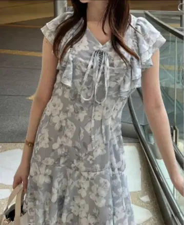 rienda 프릴 플라워 원피스