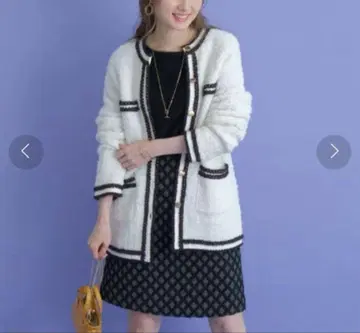 샤기 트위드 니트 자켓 아푸와이저 리셰 S
