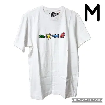 유니클로 키이스 해링 T셔츠 UT 화이트 반팔 M