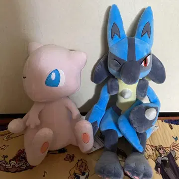 뮤우와 루카리오 모후굿토 봉제 인형 세트