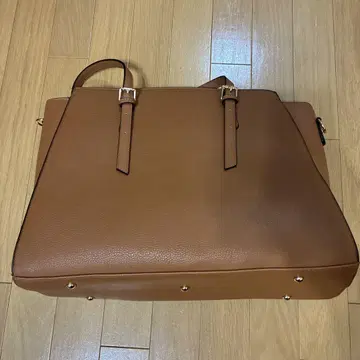 브라운 토트백 합성 피혁