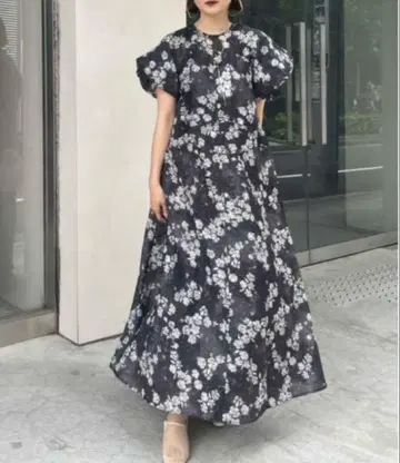 KEITAMARUYAMA x AMERI BLUR FLOWER DRESS
