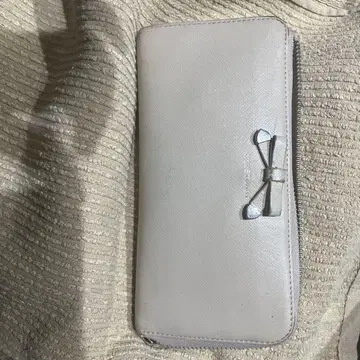 JILLSTUART 리본 포함 핑크 베이지 장지갑