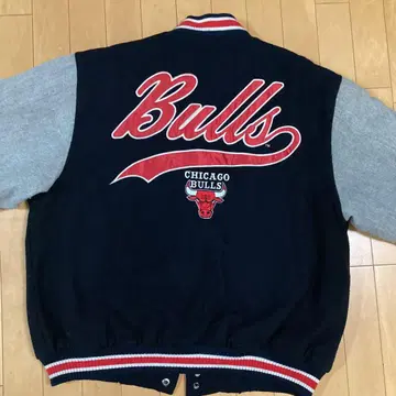 빈티지 울 바시티 자켓 NBA 시카고 불스 로고7 M 사이즈