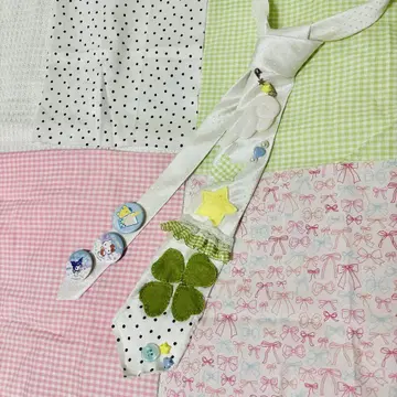 헤이세이 여자아이 넥타이 핸드메이드 리메이크